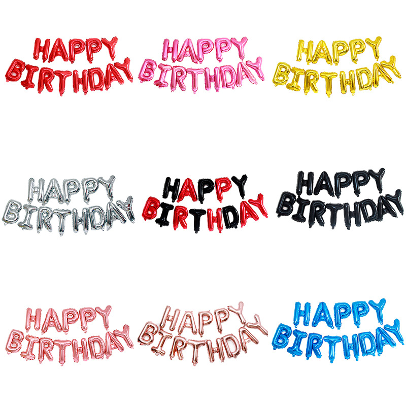 Set bóng kiếng chữ Happy Birthday có 20 màu  PHỤ KIỆN TRANG TRÍ SINH NHẬT  XUÂN AN AN